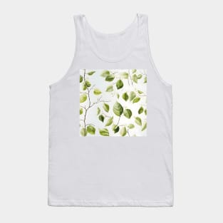 Green Leaves Pattern 5 Tank Top